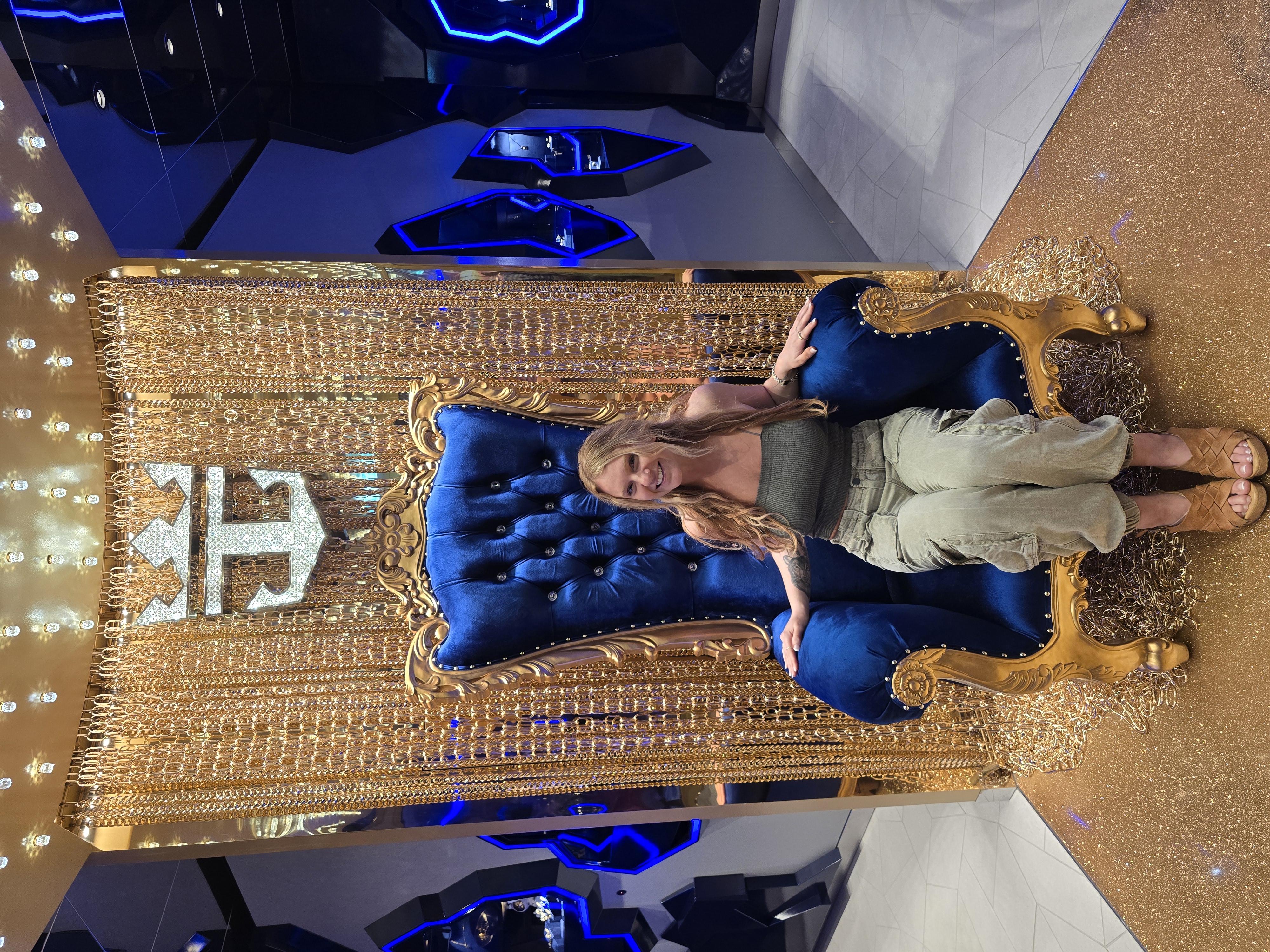 Danielle in a lounge